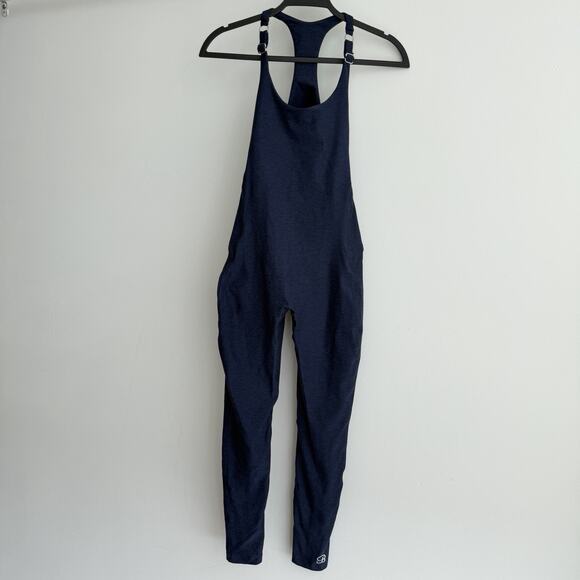 Bombshell Sportswear Athletic Bodysuit Medium Cosmic Blue Heather Gym Jumpsuit - Picture 3 of 12